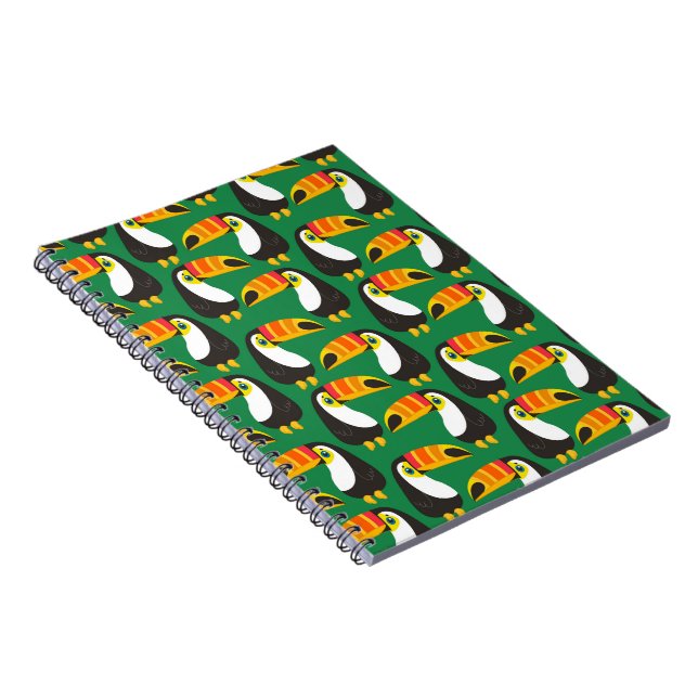 Toucan Bird Orange Beak Natural Green Animal Notebook (Right Side)
