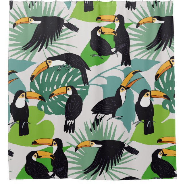 Toucan Bird: Palm Leaves Pattern (Front)