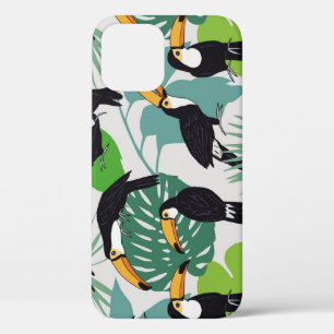 Toucan Bird: Palm Leaves Pattern iPhone 12 Case