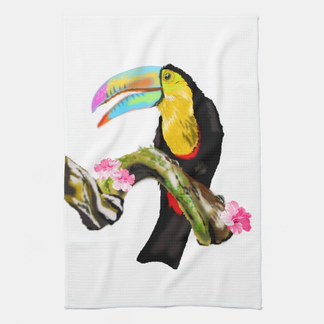 Toucan Bird Serviette de cuisine Toco (Vertical)
