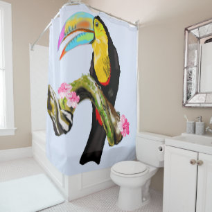 Toucan Bird Shower Curtain - Custom Colours