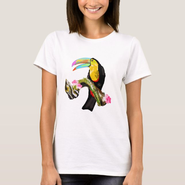 Toucan Bird T-Shirt - Exotic Summer Vacation (Front)