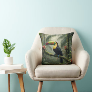 Toucan Bird Throw Pillow
