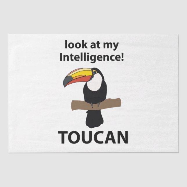 Toucan Bird Tropical Funny Tissue Paper (Front)