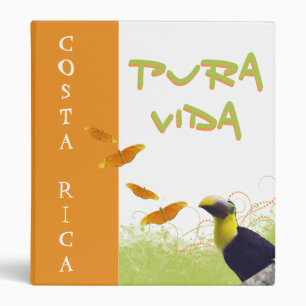 Toucan Butterflies Costa Rican Pura Vida Binder