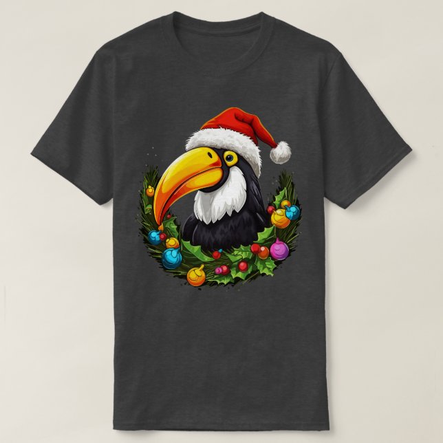 Toucan Christmas T-Shirt (Design Front)