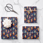 Toucan Christmas Wrapping Paper<br><div class="desc">Whimsical Toucans wearing wooly hats</div>