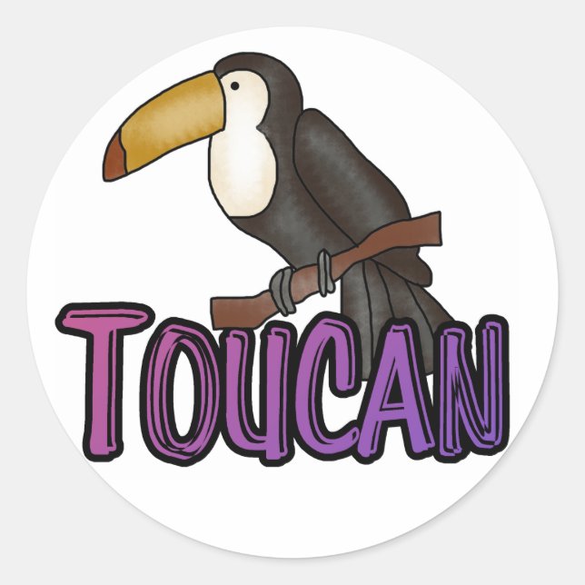 TOUCAN CLASSIC ROUND STICKER (Front)