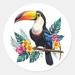 toucan classic round sticker