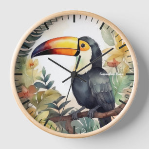 Toucan Clock with customizable text