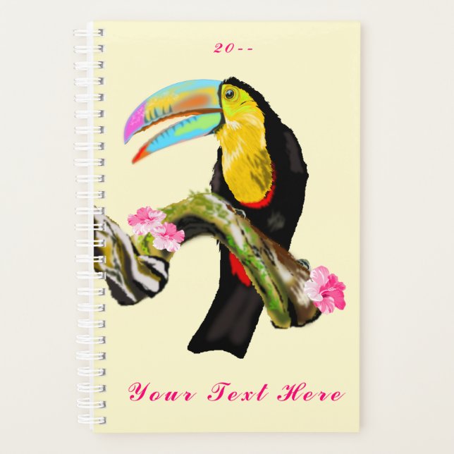 Toucan - Customizable + Add Your Text / Name - Planner (Front)