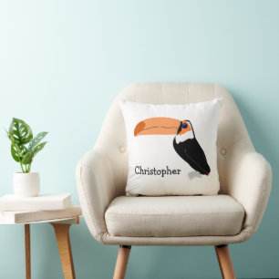 Toucan Design Personalised Throw Pillow