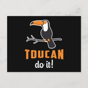 Toucan Do It Bird Watcher Watching Retro Toucans Postcard