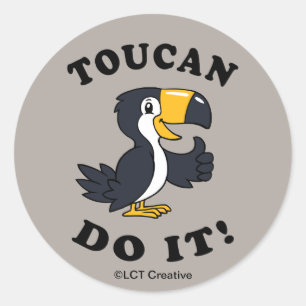 Toucan Do It Classic Round Sticker