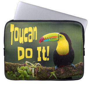 Toucan Do It! Colourful Bird Motivational Funny Laptop Sleeve