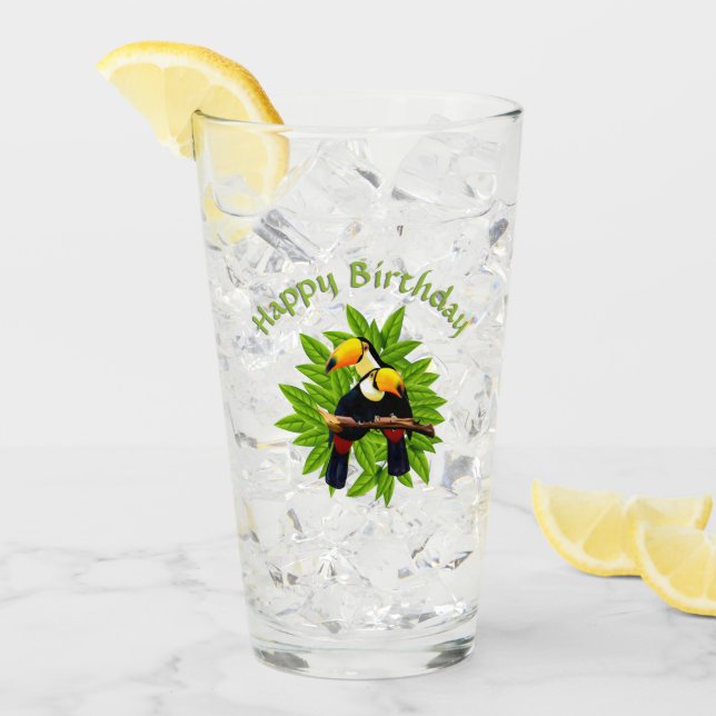 Toucan Duo Birthday Glass (Front Ice)