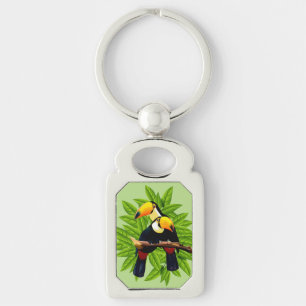 Toucan Duo Green Keychain
