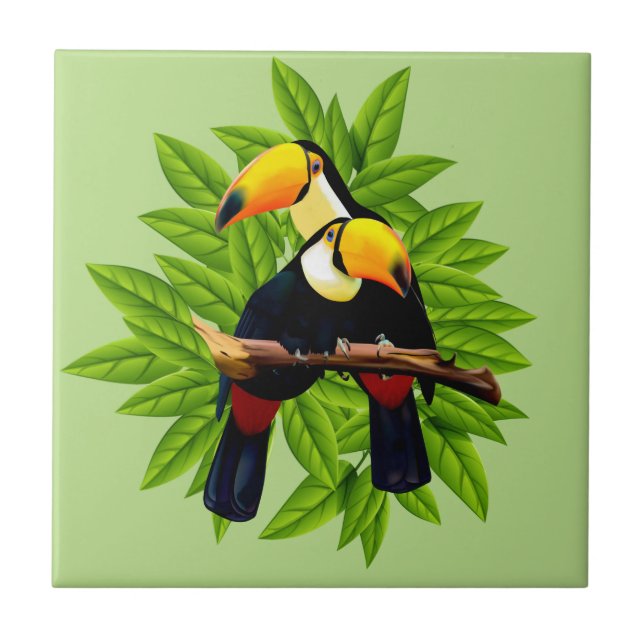 Toucan Duo Green Tile (Front)