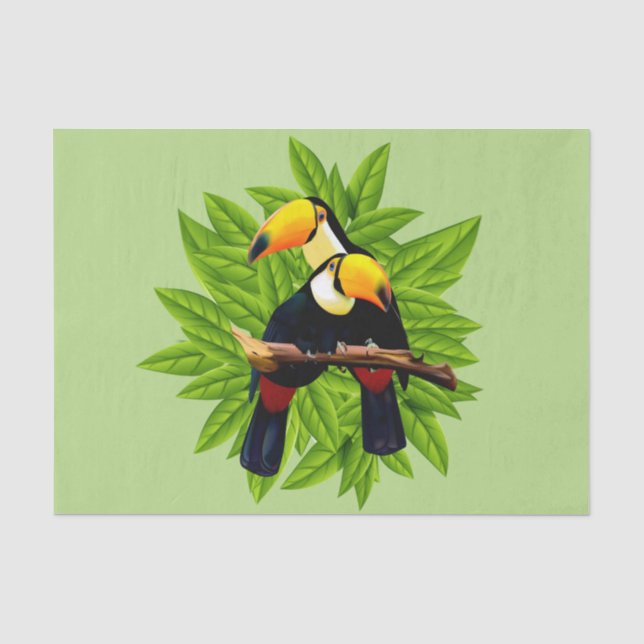 Toucan Duo Green Tissue Paper (Front)