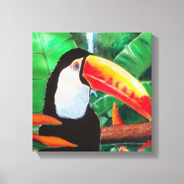 Toucan Exotic Wildlife Bird Wrapped Canvas Art (Front)