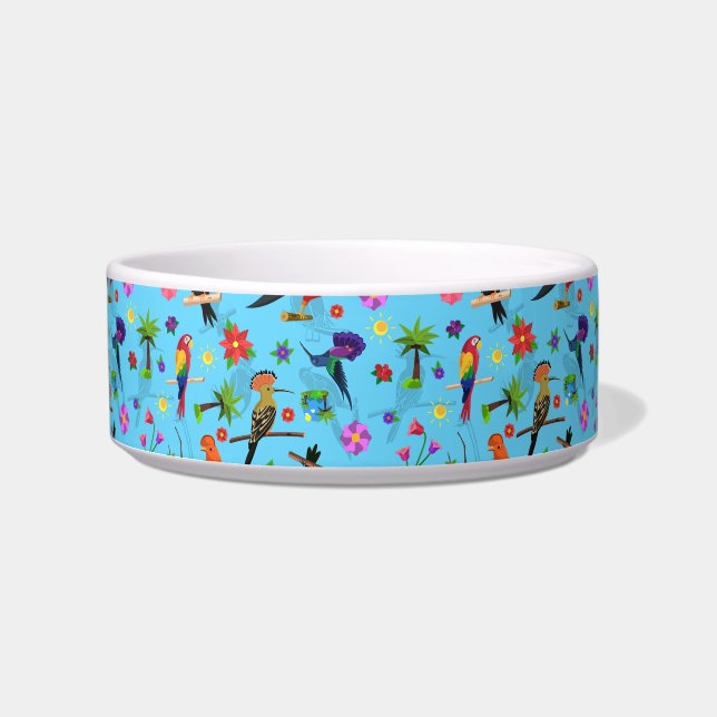 Toucan Flamingo And Arara Seamless Birds Pattern Bowl (Front)