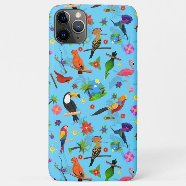 Toucan Flamingo And Arara Seamless Birds Pattern Case-Mate iPhone Case (Back)