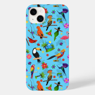 Toucan Flamingo And Arara Seamless Birds Pattern Case-Mate iPhone 14 Plus Case