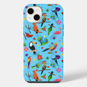 Toucan Flamingo And Arara Seamless Birds Pattern iPhone 14 Plus Case