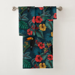 Toucan garden 2 bath towel set