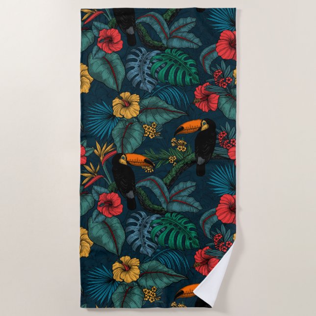Toucan garden 2 beach towel (Front)