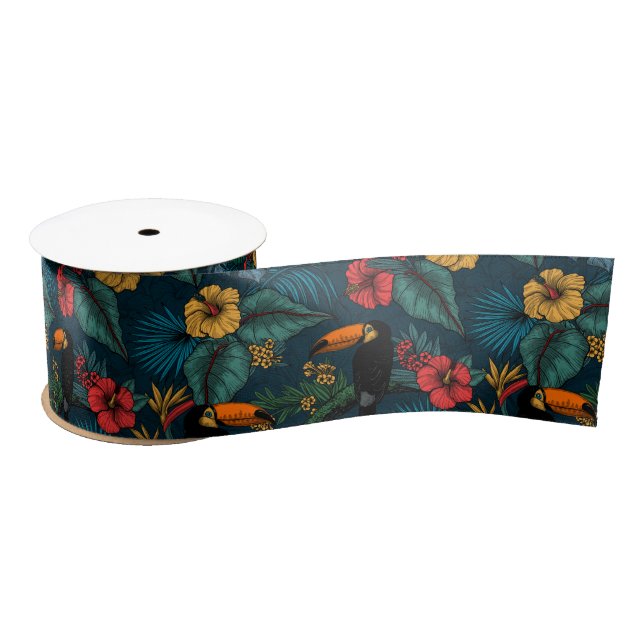 Toucan garden 2 satin ribbon (Spool)
