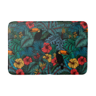 Toucan garden bath mat