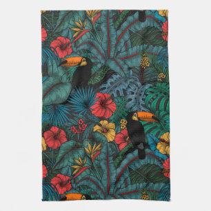 Toucan garden kitchen towel