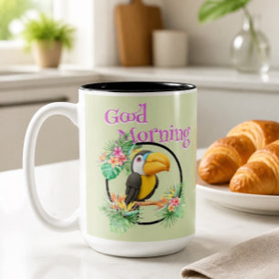 Toucan Good Morning Two-Tone Coffee Mug
