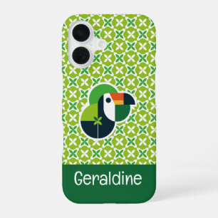 Toucan Iconic Brazilian Bird Personalized Name  iPhone 16 Case
