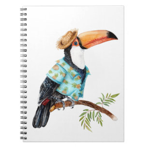Toucan in Hawaiian shirt Notebook
