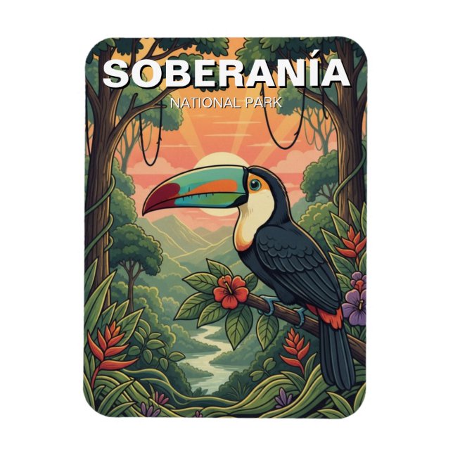 Toucan in Soberania National Park Panama  Magnet (Vertical)