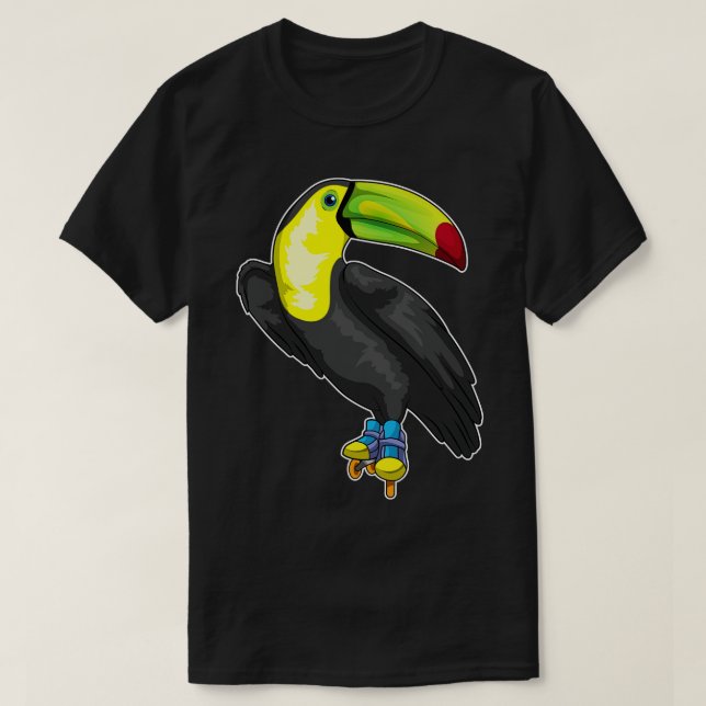 Toucan Inline skating Roller skates T-Shirt (Design Front)