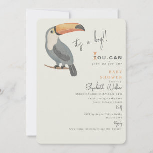 Toucan Join Us It's a Boy Baby Shower II Invitation