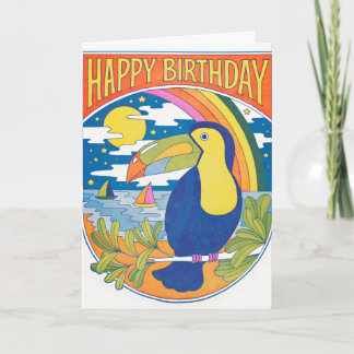 Toucan Nights Birthday Letterpress Card