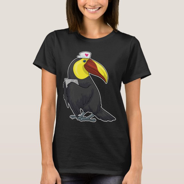 Toucan Nurse Notepad T-Shirt (Front)