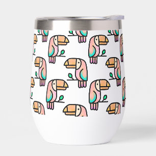toucan oiseau de la jungle pastel arc-en-ciel moti