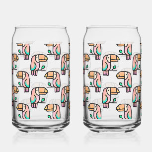 toucan oiseau de la jungle pastel arc-en-ciel moti