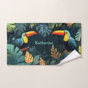  Toucan Paradise: Customizable Design Hand Towel