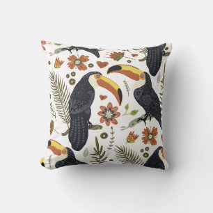 Toucan Party Throw Pillow