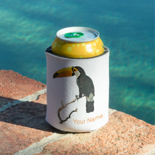 Toucan Portrait Animal Tropical Bird Design Can Cooler