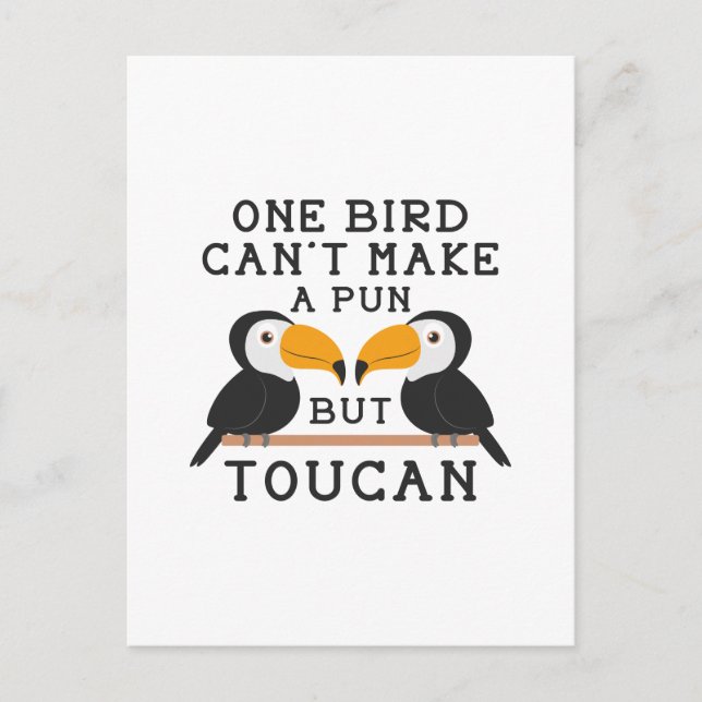 Toucan Pun Postcard (Front)