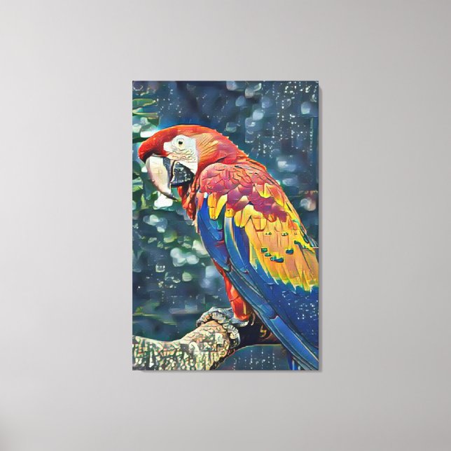 Toucan Rescue Ranch - Macaw Painting Canvas Print (Front)