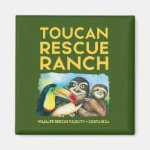 Toucan Secourt Ranch Carré Magnet
