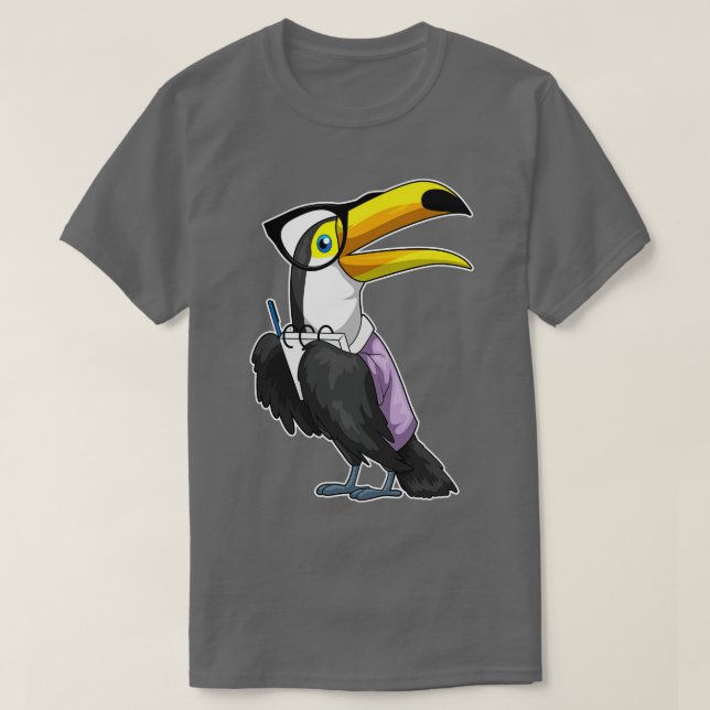 Toucan Secretary Notepad T-Shirt (Design Front)